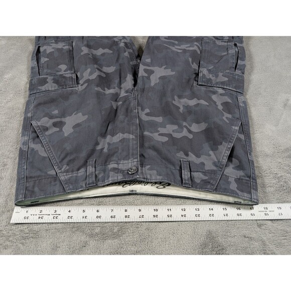 Eddie Bauer Camo Cargo Shorts Mens 33 Gray Bermuda Hiking Casual - Picture 10 of 12